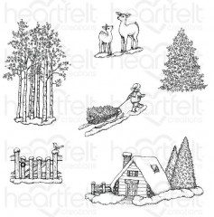 Cling Stamps - Woodsy Winterscapes
