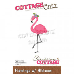 Cottage Cutz Die - Flamingo W/Hibiscus