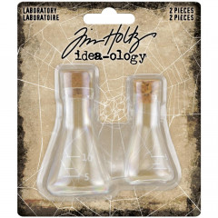 Idea-Ology Small Corked Glass Flasks - Laboratory