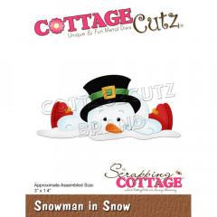 Cottage Cutz Die - Snowman In Snow