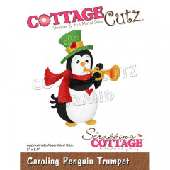 Cottage Cutz Die - Caroling Penguin Trumpe