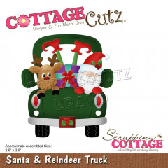 Cottage Cutz Die - Santa and Reindeer Truck