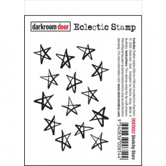 Darkroom Door Cling Stamps - Sketchy Stars
