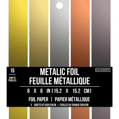Foil Metallic 6x6 Designer Paper Pad
