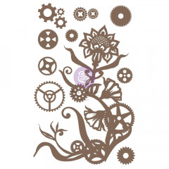 Finnabair Decorative Chipboard - Steampunk Flowers