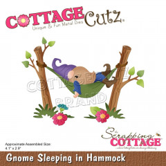 Cottage Cutz Die - Gnome Sleeping In Hammock