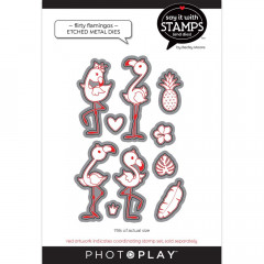 PhotoPlay Etched Die - Say it with Flirty Flamingos