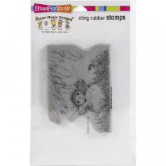 Cling Stamps - House Mouse Apple Snack