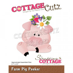 Cottage Cutz Die - Farm Pig Peeker
