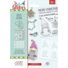 Clear Stamps and Cutting Die - Winter Natures Garden Gnomes Girl