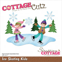 Cottage Cutz Die - Ice Skating Kids