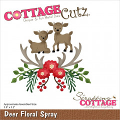 Cottage Cutz Die - Deer Floral Spray