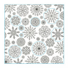 Simon Hurley create. Cling Stamps - Stitched Snowflakes