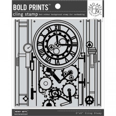 Hero Arts Cling Stamps - Gear Clock Bold Prints