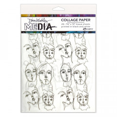 Dina Wakley Media Collage Tissue Paper - Church Doodles