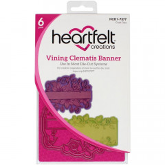 Cut and Emboss Die - Vining Clematis Banner