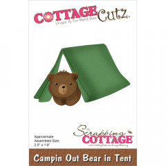 Cottage Cutz Die - Campin Out Bear In Tent