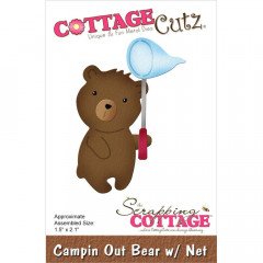 Cottage Cutz Die - Campin Out Bear W/ Net
