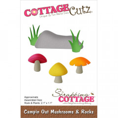 Cottage Cutz Die - Campin Out Mushrooms and Rocks