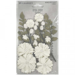 Royal Spray Paper Flower - Ivory