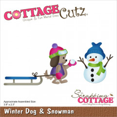 Cottage Cutz Die - Winter Dog and Snowman