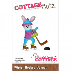 Cottage Cutz Die - Winter Hockey Bunny