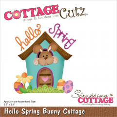 Cottage Cutz Die - Hello Spring Bunny Cottage