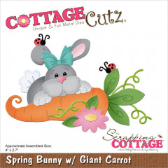 Cottage Cutz Die - Spring Bunny W/Giant Carrot