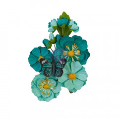 Mulberry Paper Flower - Teal Beauty Majestic