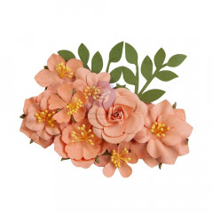 Mulberry Paper Flower - Orange Blossom Painted Floral