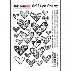 Darkroom Door Cling Stamps - Arty Hearts