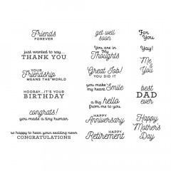 Spellbinders Clear Stamps - Celebrate You Sentiments For You