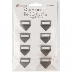 Curators Essential Metal Index Clips Aged Silver