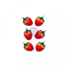 Strawberry Milkshake Strawberry Enamel Charms