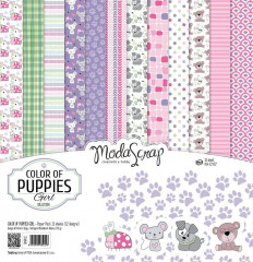 ModaScrap 6x6 Paper Pack - Color Of Puppies Girl