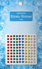 selbstklebende Strasssteine vers. Farben 4 mm