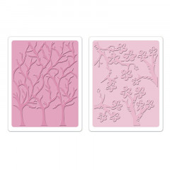 Embossing Folder - Cherry Blossoms and Tree
