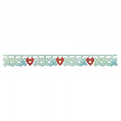 Decorative Strip Die - Flower and Heart Charms