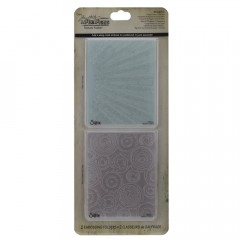 Embossing Folder - Rays and Retro Circle
