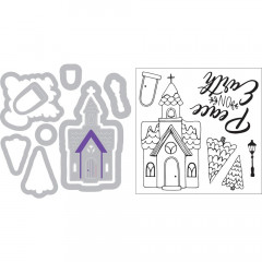 Framelits Die and Stamp Set - Church, Peace On Earth