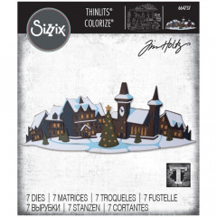 Thinlits Dies by Tim Holtz - Holiday Village Colorize