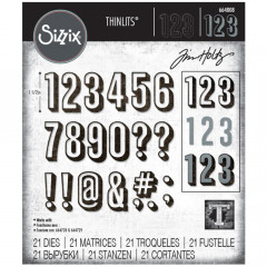 Thinlits Dies - Alphanumeric Shadow Numbers