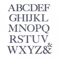 Thinlits Die Set - Serif Alphabet