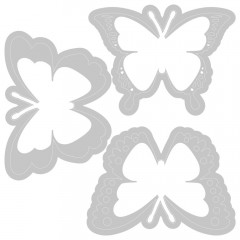 Switchlits Embossing Folder - Detailed Butterflies