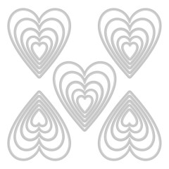 Thinlits Die Set - Stacked Tiles Hearts Tim Holtz