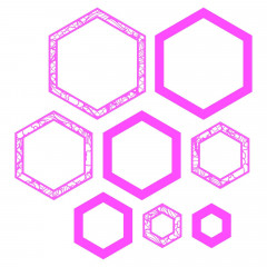 Tonic Studios Decor Die - Tailored Frames Hexagon layering