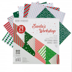 Craft Perfect 6x6 Patterned Paper Pack - Santas Workshop