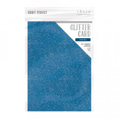 Tonic Studios Glitter Card - Cobalt Blue