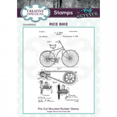 Pre Cut Rubber Stamps - Andy Skinner Rice Bike