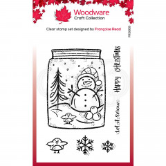 Woodware Clear Stamps - Snow Jar